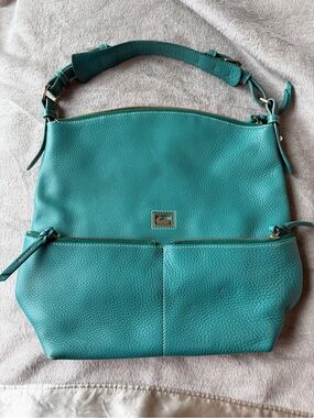Dooney & Bourke Teal Pebbled Leather Hobo